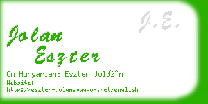 jolan eszter business card